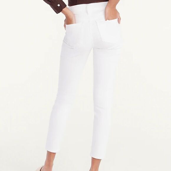 J. Crew 9" mid-rise toothpick jean in white* - Picture 4 of 7